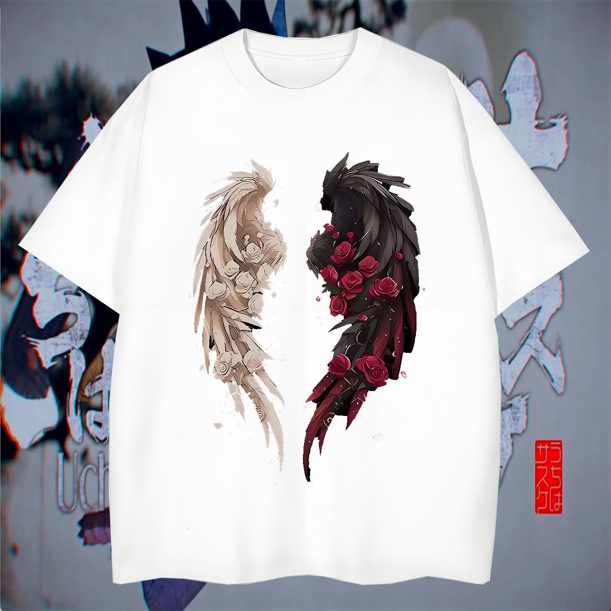 Fashion New Casual Beach Men Clothes T-Shirt wing Breathable Short Sleeve 230g Cotton Man T Shirts Unisex Customized Print Tshirts