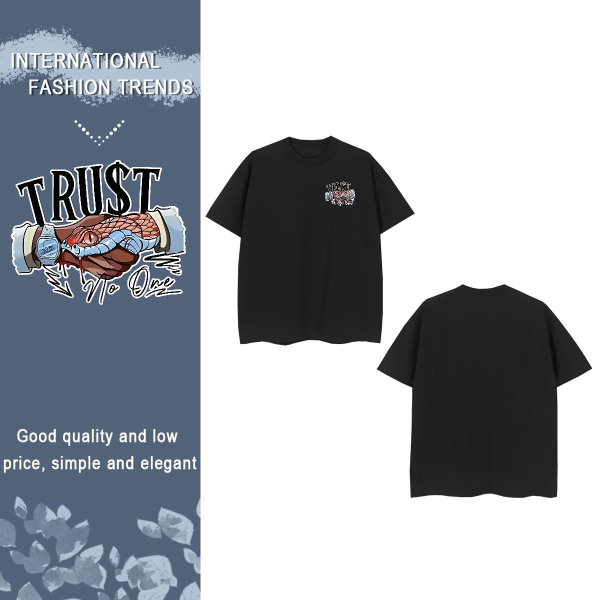 Wholesale friendship T-Shirts for Men Daily Outfit Men Tops Tees 230g Pure Cotton 2024 DIY Breathable Crew Neck Custom Print Oversized Tee Shirt