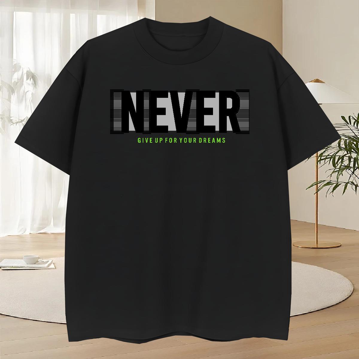 Unisex Men Clothes T-Shirt Summer Casual 230g 100% Cotton Custom Print Plus Size O-Neck Short Sleeve never Men T Shirts Free Shipping Tops Shirt