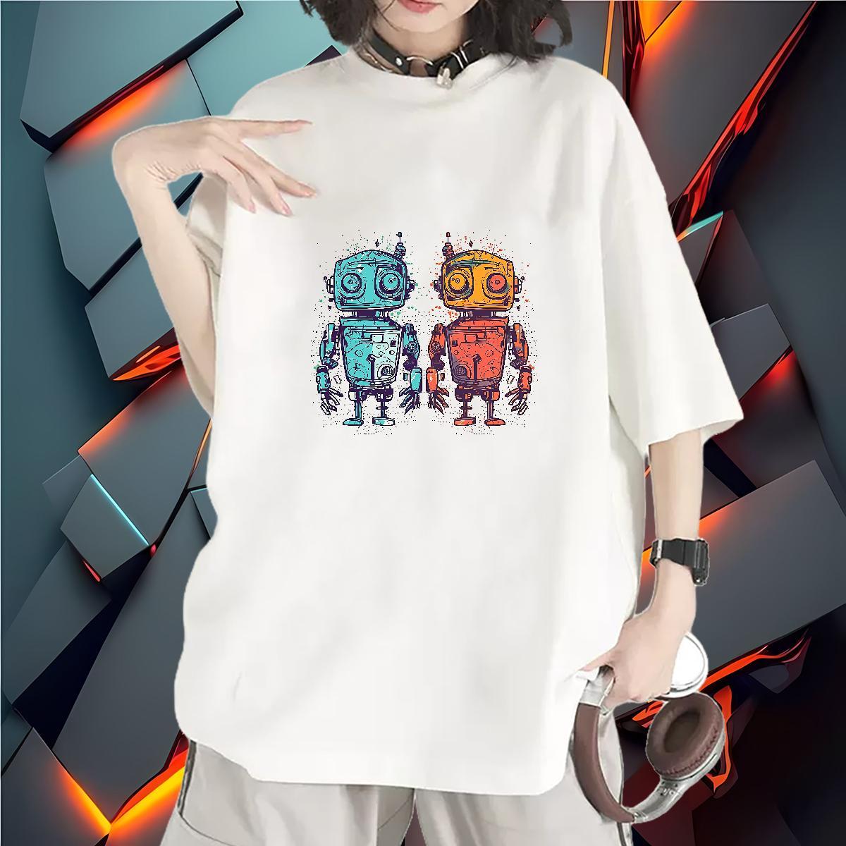 Fashion New Womens T Shirts Crew Neck Breathable 230g Pure Cotton Tshirt for Man Woman Black White ET Home Outdoor Soft Tee Shirt