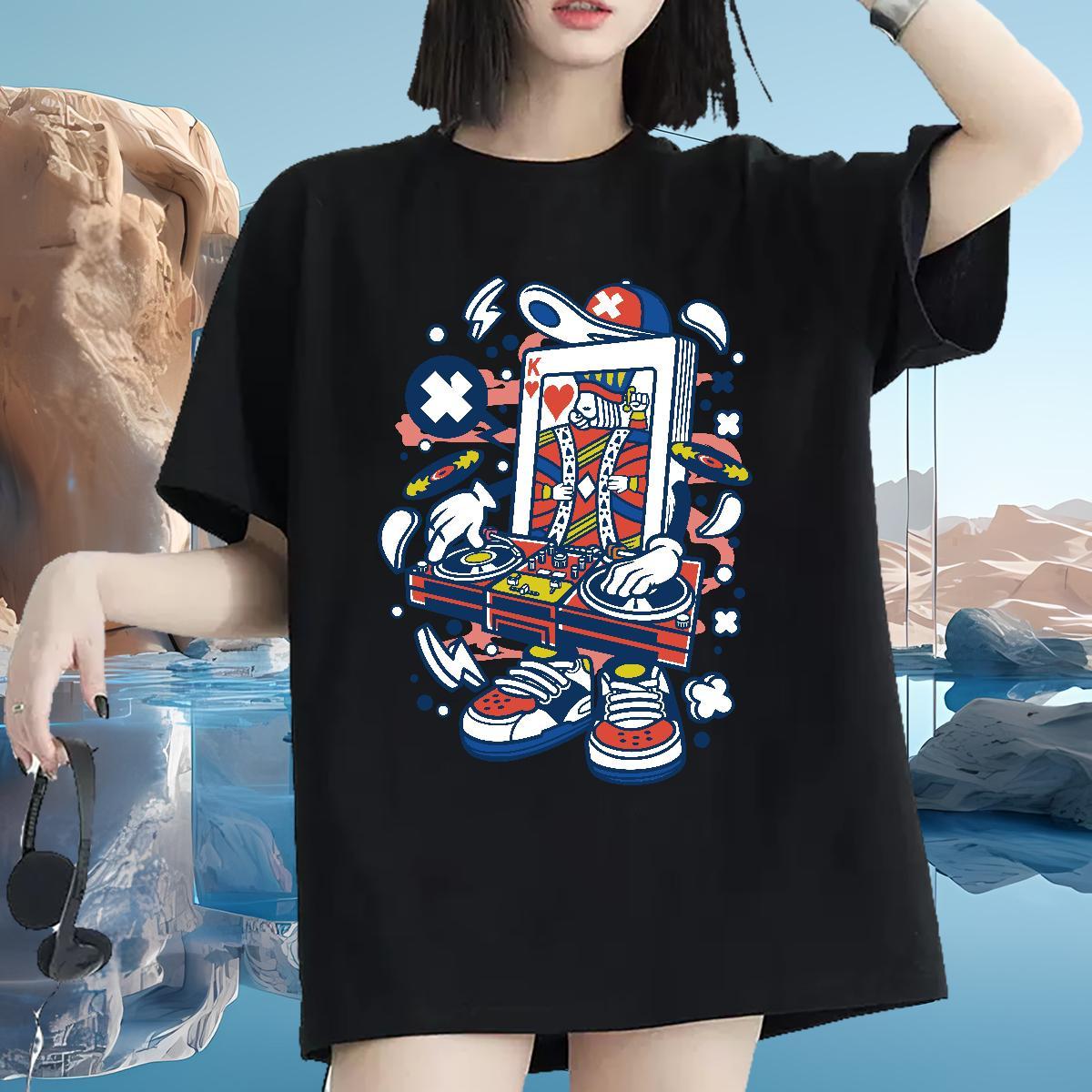 Brand T shirt Crew Neck Breathable 230g 100% Cotton Womens Tshirts Graphic ET Casual Nice Tops Shirt