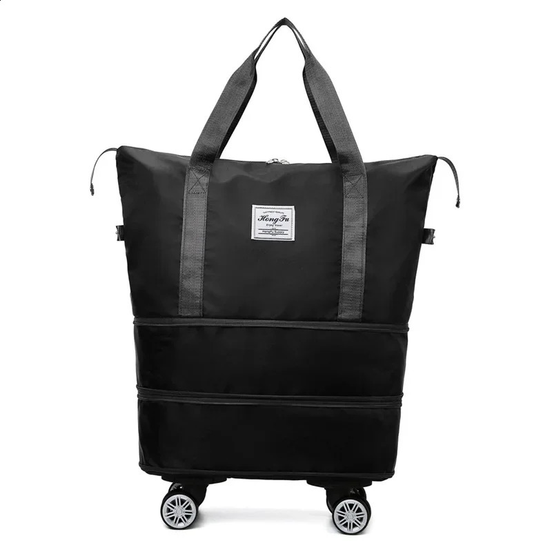 Multi functional wheeled travel bag ultra lightweight and portable dry wet separation luggage storage bag large capacity fitness bag 240821
