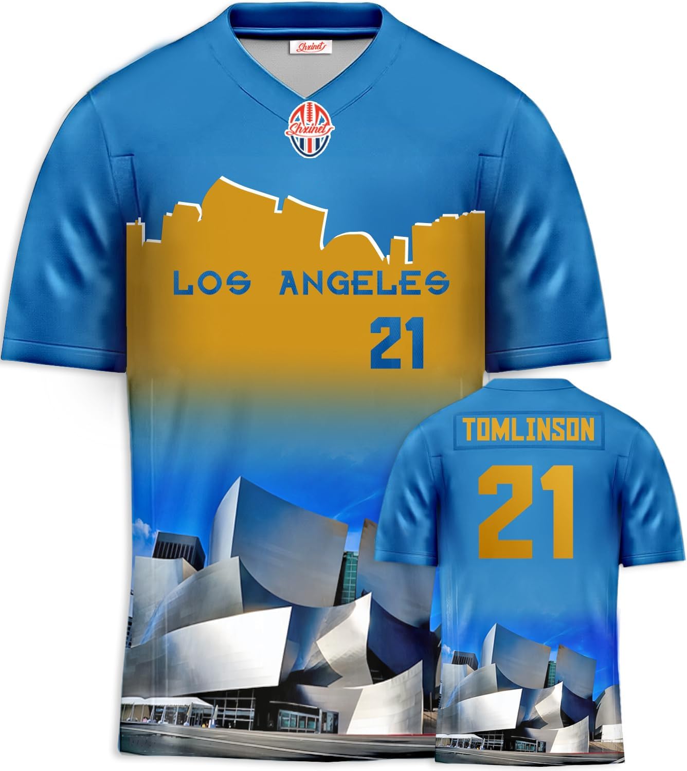 Mens/Youth Los Angeles blue Football ed Jerseys