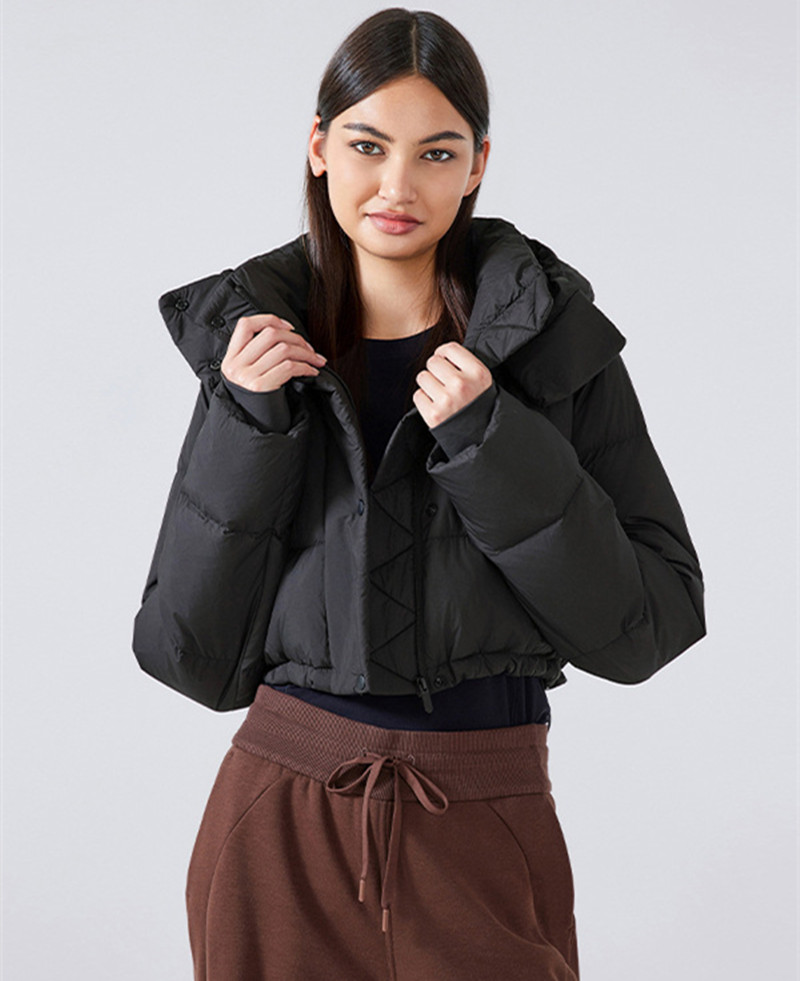 2025--Jacket Women Outfit Puffer Solid Color Short Down Coat Sports Winter Outwear 25121