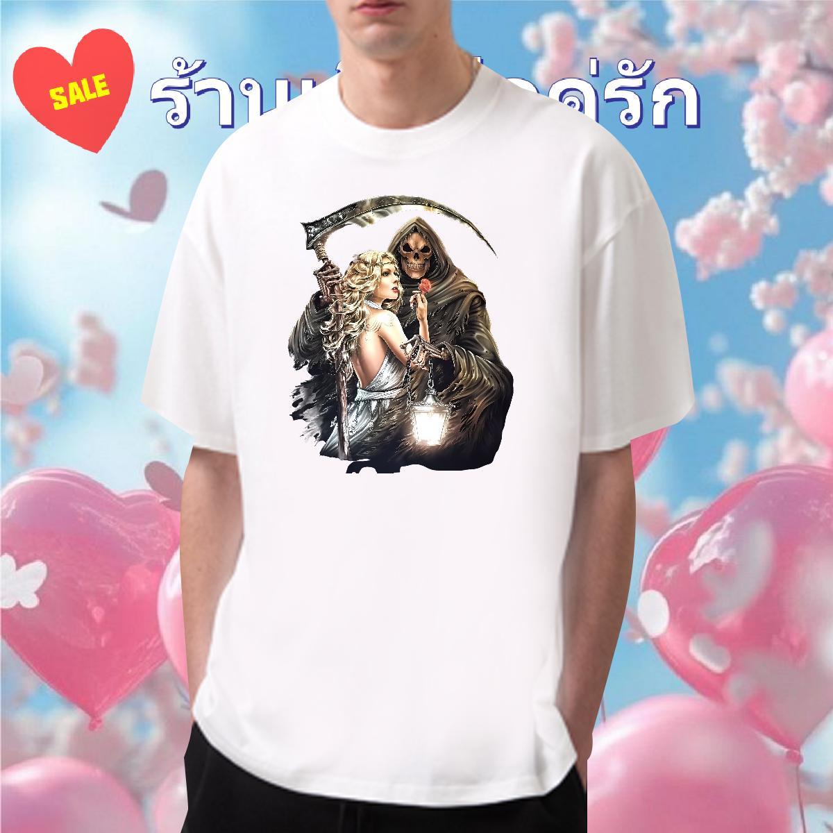 Classic T-Shirts 230g 100% Cotton skull Casual Anime Print Short Sleeve O-Neck Men Tshirts Fashion Designer Tops Shirt