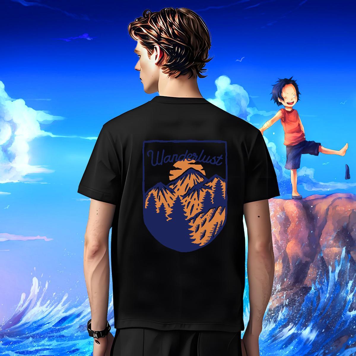 Cool Mens Tshirts Street Casual 230g 100% Cotton Oversized Pure Cotton mountains T Shirts Men Fashion Designer Tops Tees