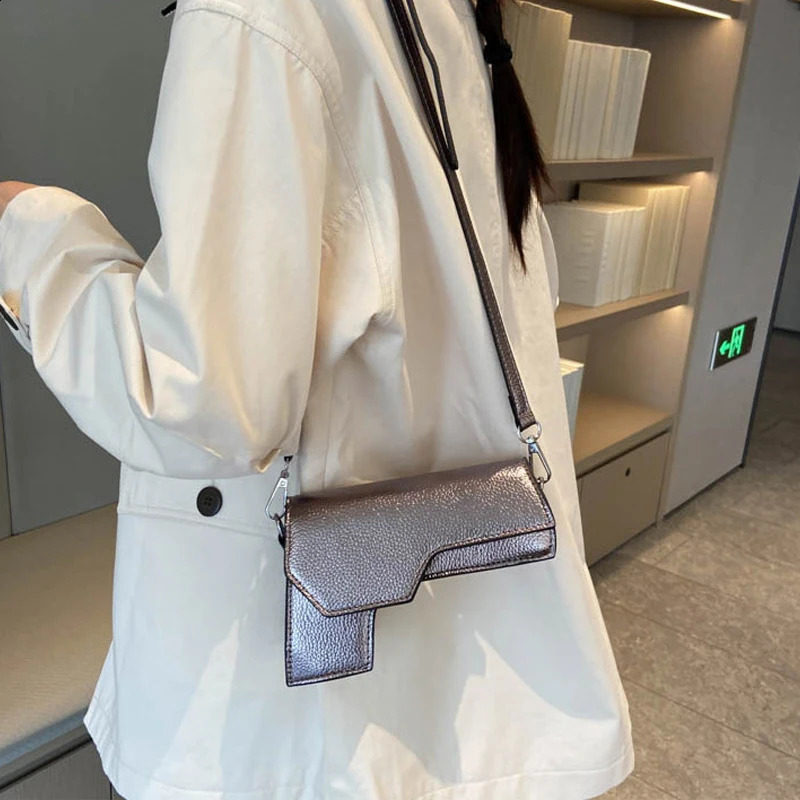 Creative Gun n Crossbody Bags Metal Color Women Shoulder Funny Box Messenger Cute Small Lipstick Purses 2024 240821