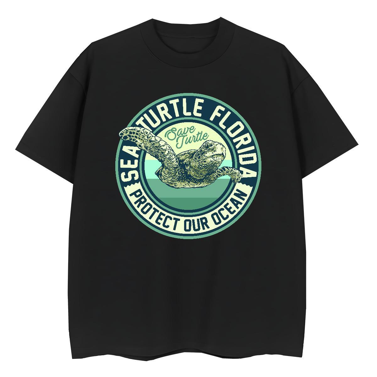 Designer T-Shirts Breathable Short Sleeve 230g Pure Cotton Lady T shirt Customized tortoise High Street Hip Hop Loose fit Tops Tees