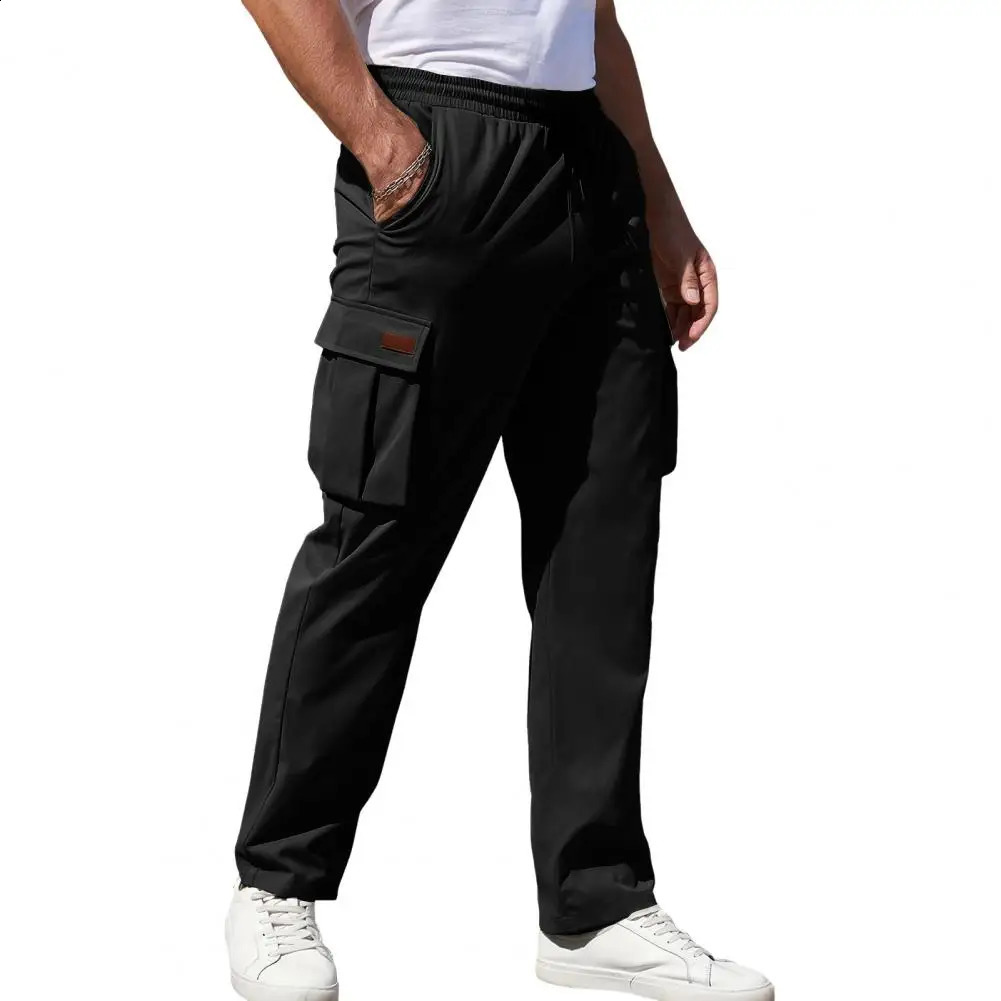 Mens Casual Sweatpants Sports Pants Jogging Pants Fashion Running Trousers Loose Long Cargo Pants Large Size 240822