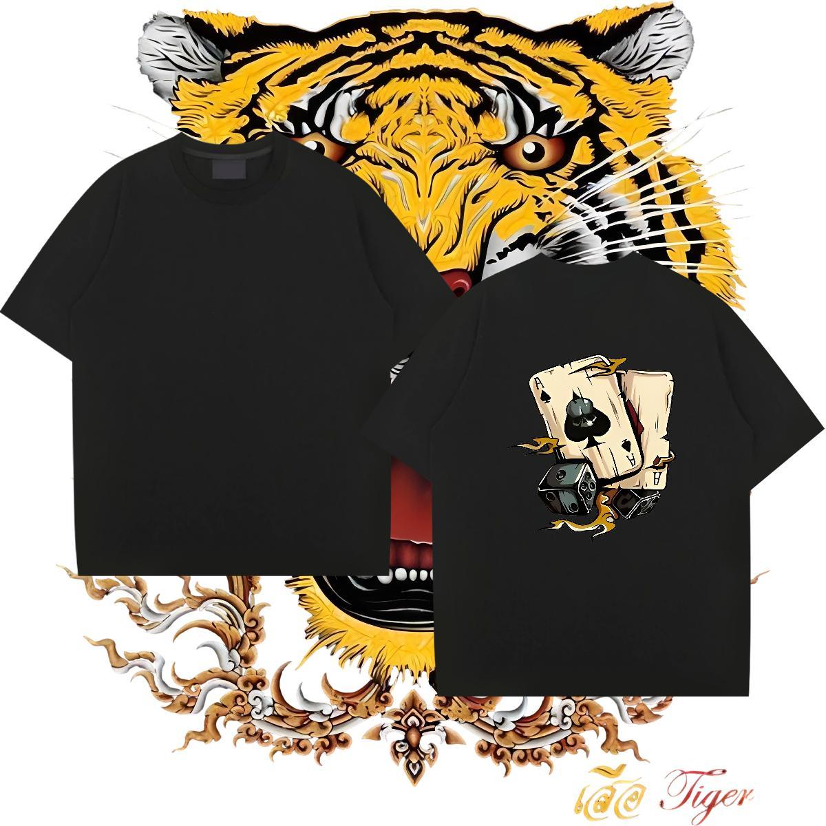 Designer Men Tees 100% Cotton 230g Hip Hop Street dice Breathable Short Sleeve T Shirts Men Free Shipping Asian Size Tops