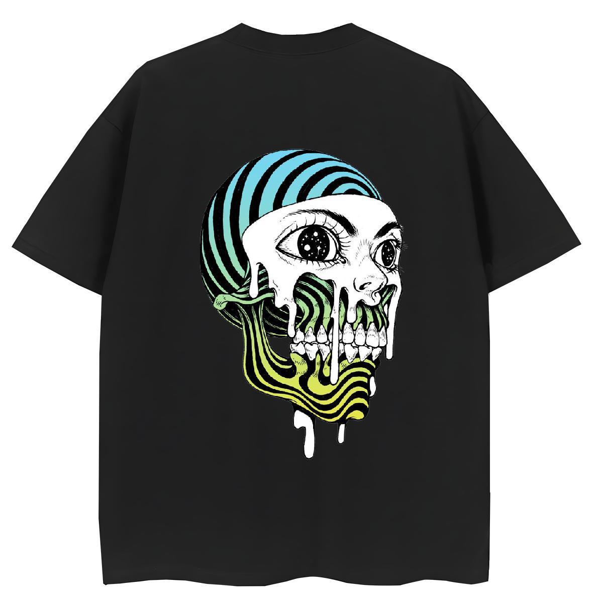 Factory Direct Woman T Shirts 100% Cotton 230g Breathable Short Sleeve Street Casual skull Women Tshirts Designer Nice Anime Print Tops Shirt