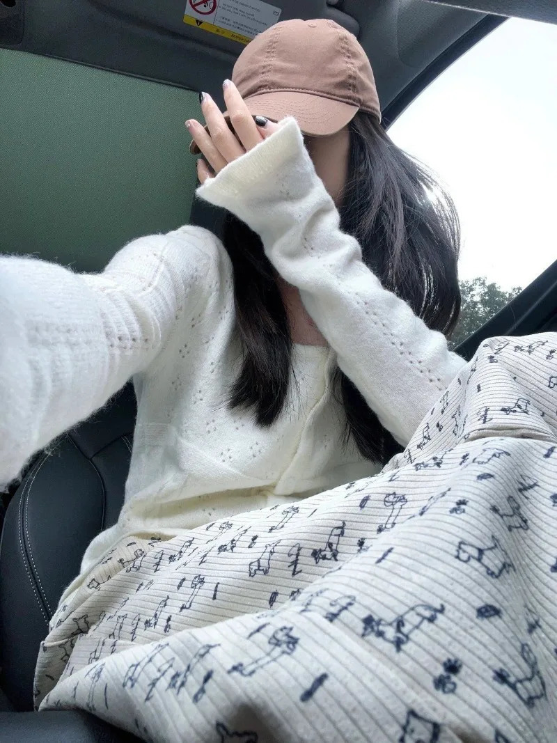 Loose Straight Casual Japanese Pant Korean Wide Leg Sweet Cartoon Women Kawaii Dog Print Pants High Waist Trousers Y2k 240821