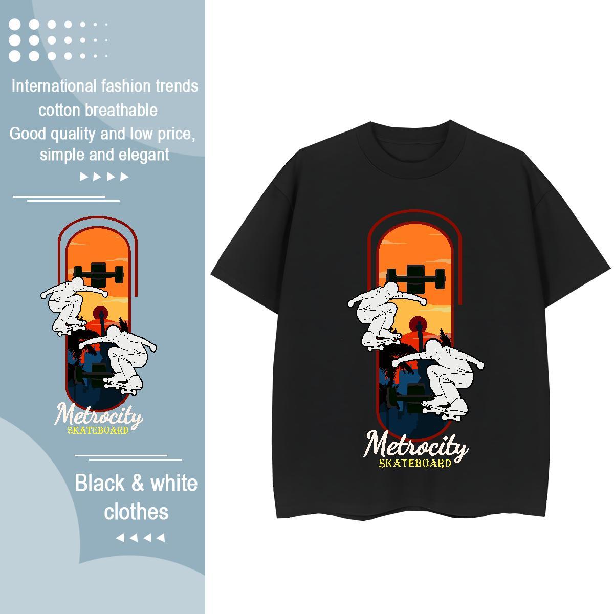 Classic T Shirt For Woman Breathable Crew Neck 100% Cotton 230g Women Tshirts Customized Print skateboarding Casual Sport 5A Top Tees