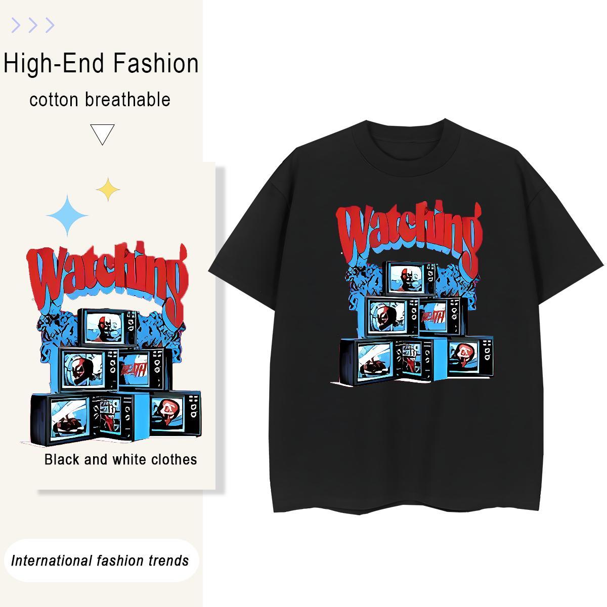 Free Shipping Womens Tshirts 230g 100% Cotton letter Casual Daily Wear Woman T Shirts Breathable Crew Neck Custom Printed Tops Tees