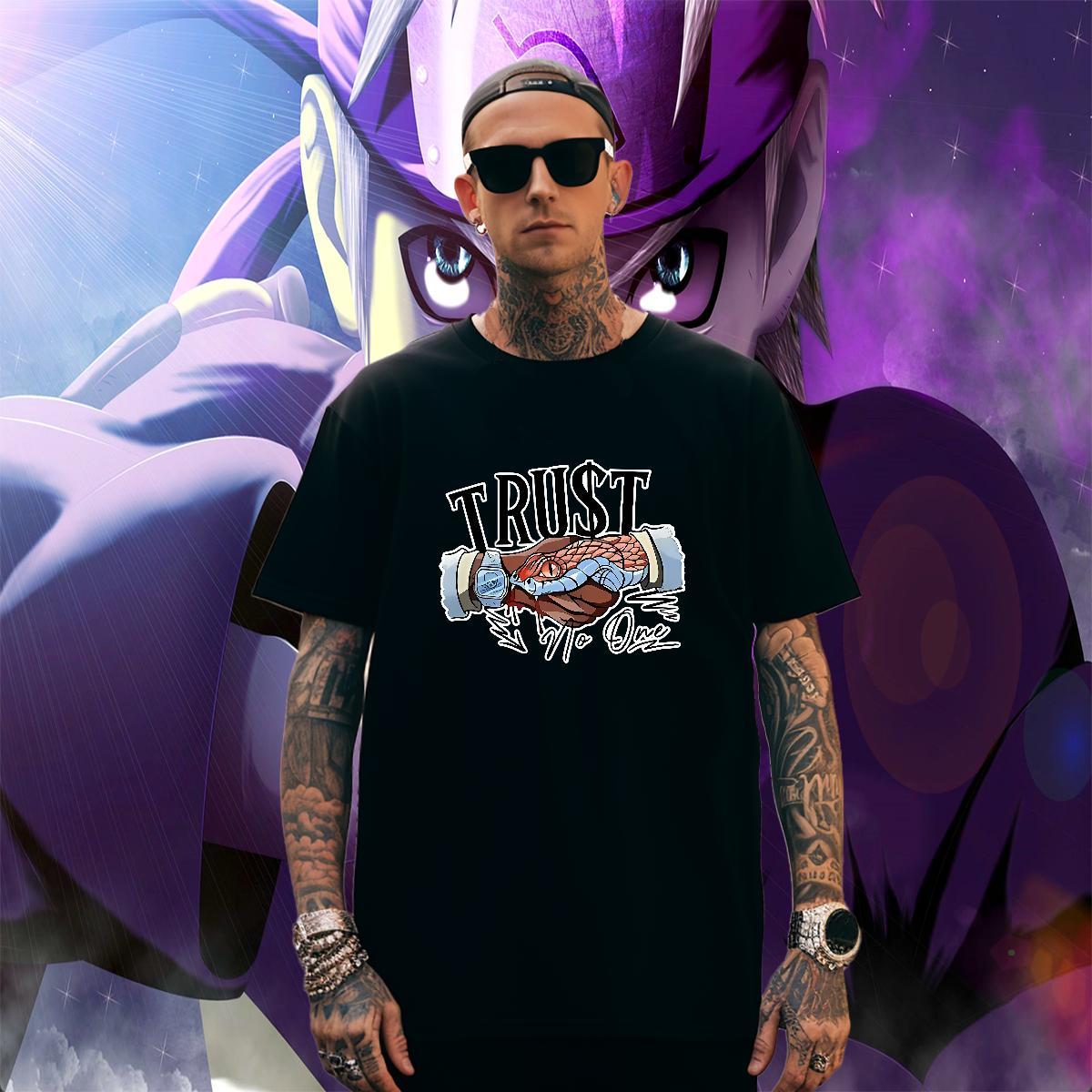 Popular trust Man T Shirts Sports Casual Tshirt for Man Woman 230g Cotton 2024 DIY Breathable Short Sleeve Anime Tee Shirt
