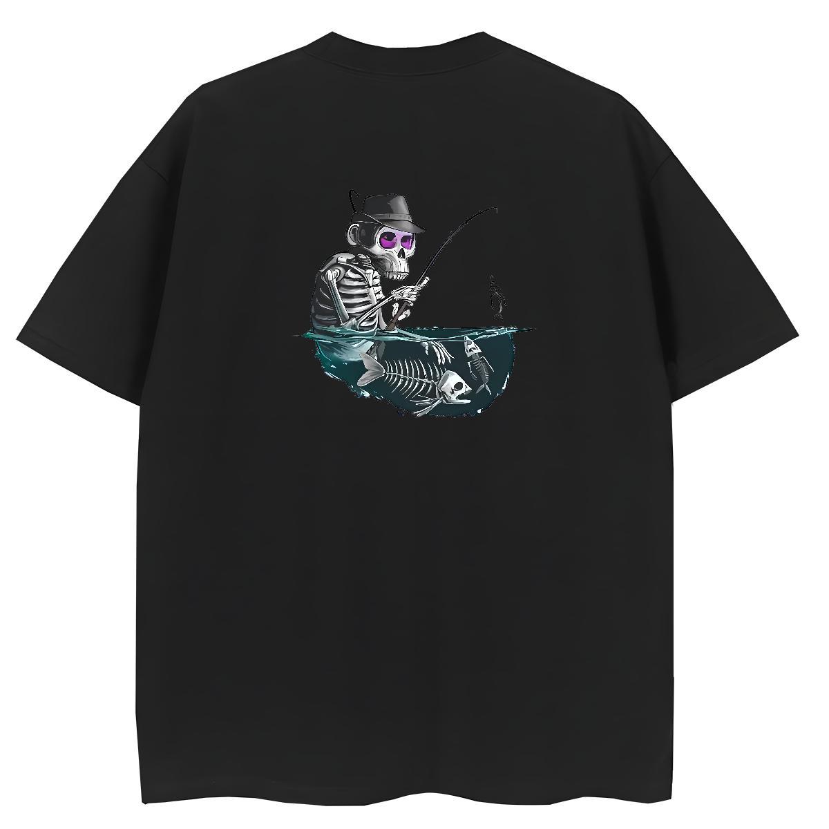 Fashion Casual T-Shirts 230g Cotton Comfortable Sport skull Lady T shirt Brand Plus Size Custom Top Shirts