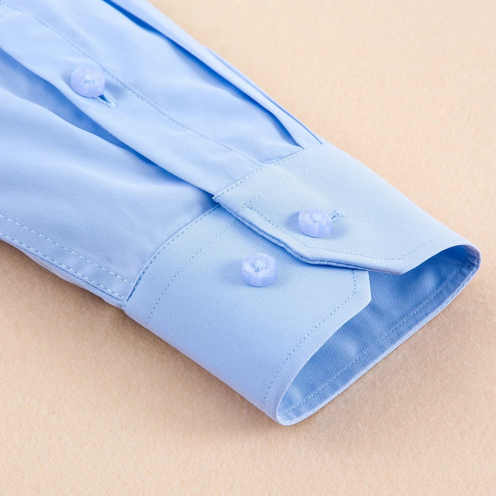 Mens Classic Cotton Blend Long Sleeve Lapel Collar Shirt - Soft Breathable Versatile for All Seasons Business Machine Washable 240822