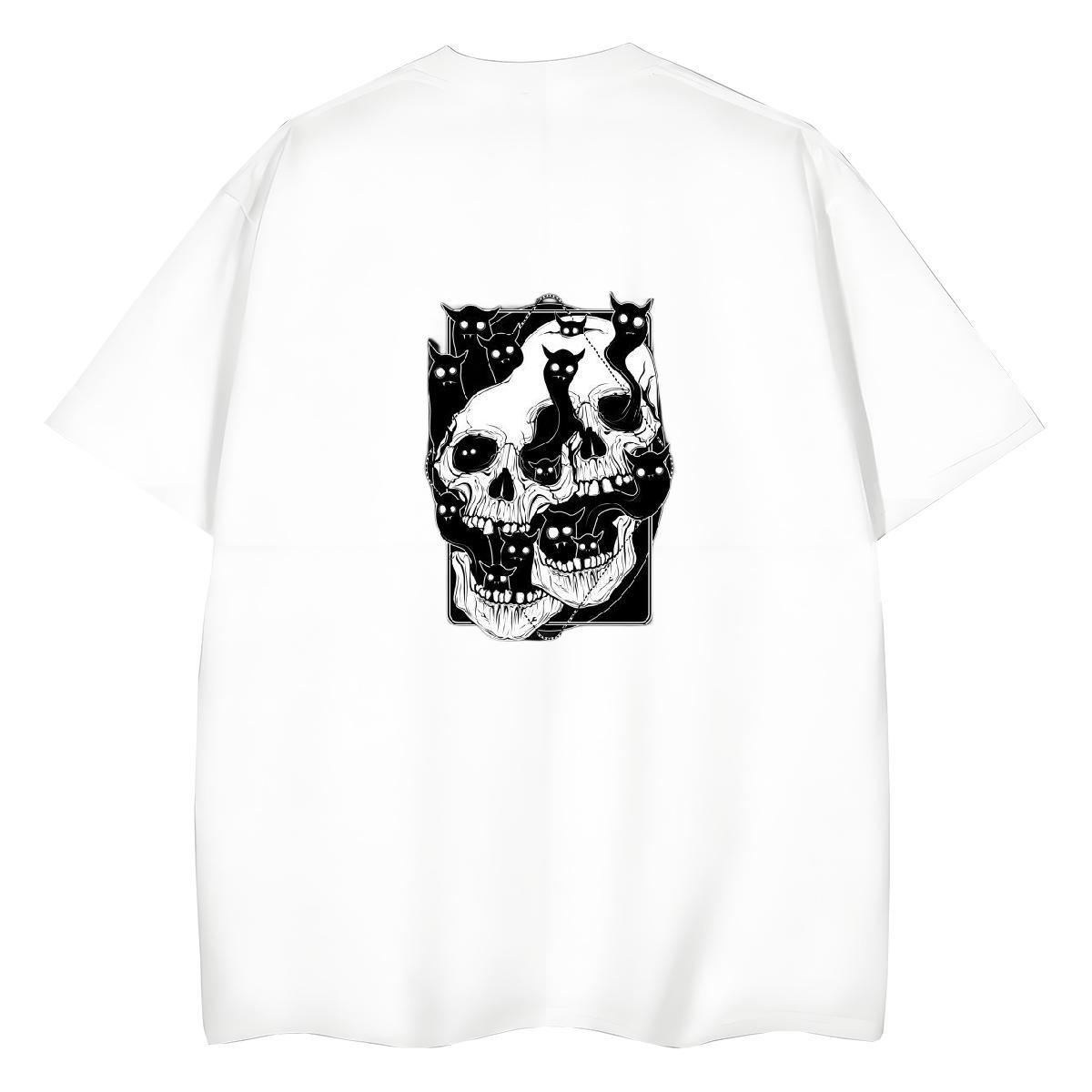 2024 Casual T Shirts Women 100% Cotton 230g Crew Neck Street Casual skull Lady T shirt Designer Nice Cartoon Anime Tshirts