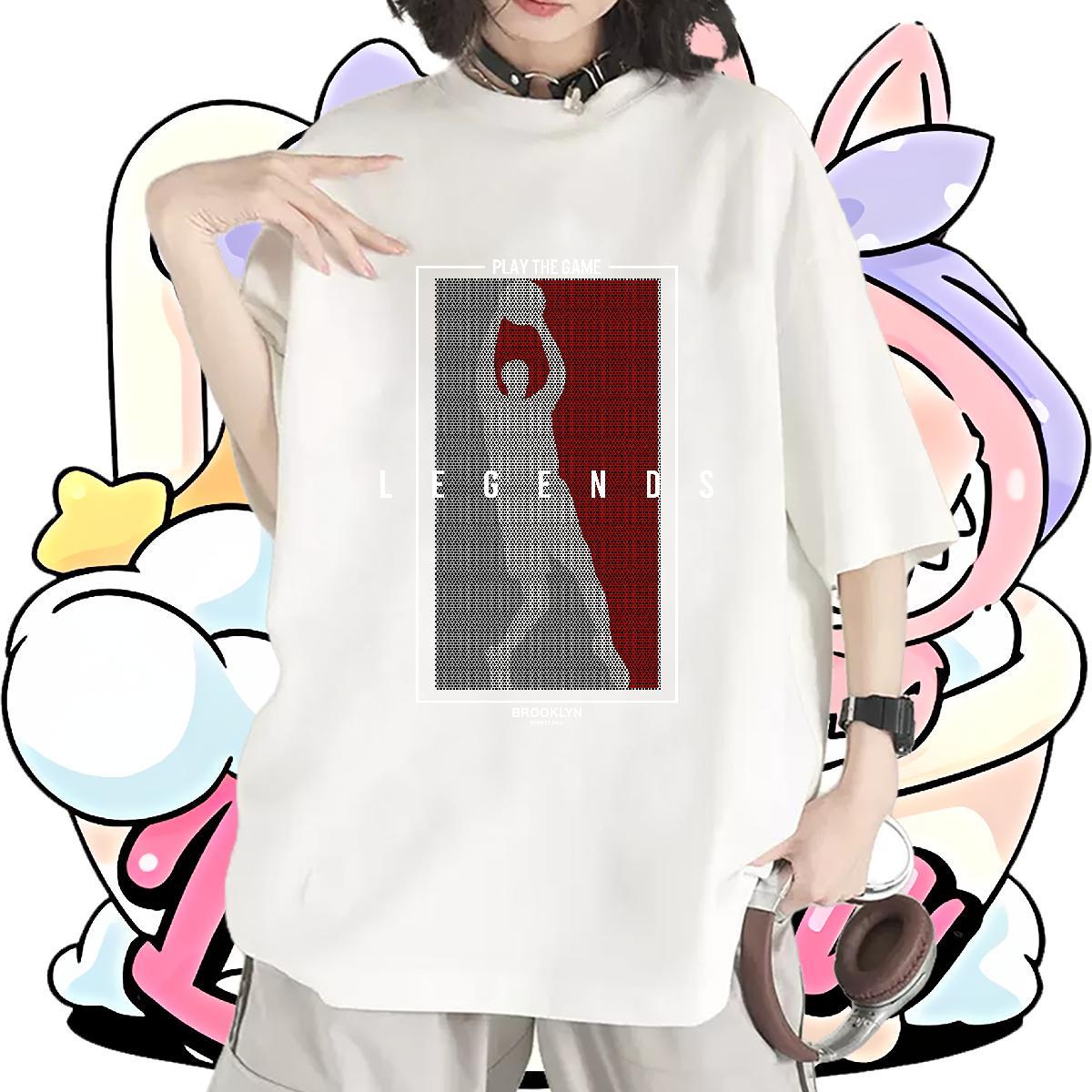 2024 Designer T-Shirts for Women Comfortable 230g Pure Cotton Woman Tshirt Cartoon Anime basketball Sport Lady Clothings