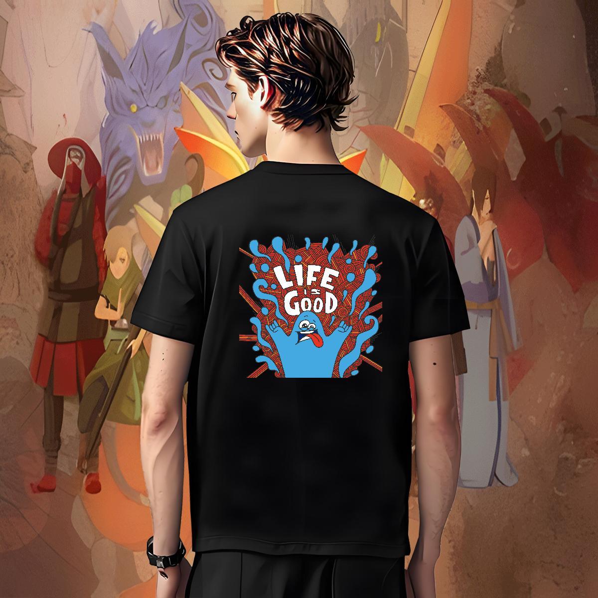 Popular Men Tees Sports Casual 230g Cotton Black Oversized Breathable Crew Neck ET Mens T Shirts Fashion Clothings