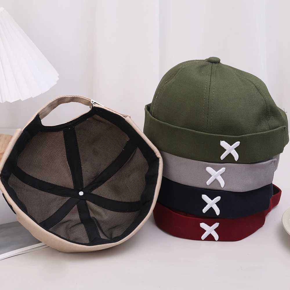 Retro dome hat mens melon bean hat solid color Docker hat unisex adjustable hat womens hat mens hat W240822