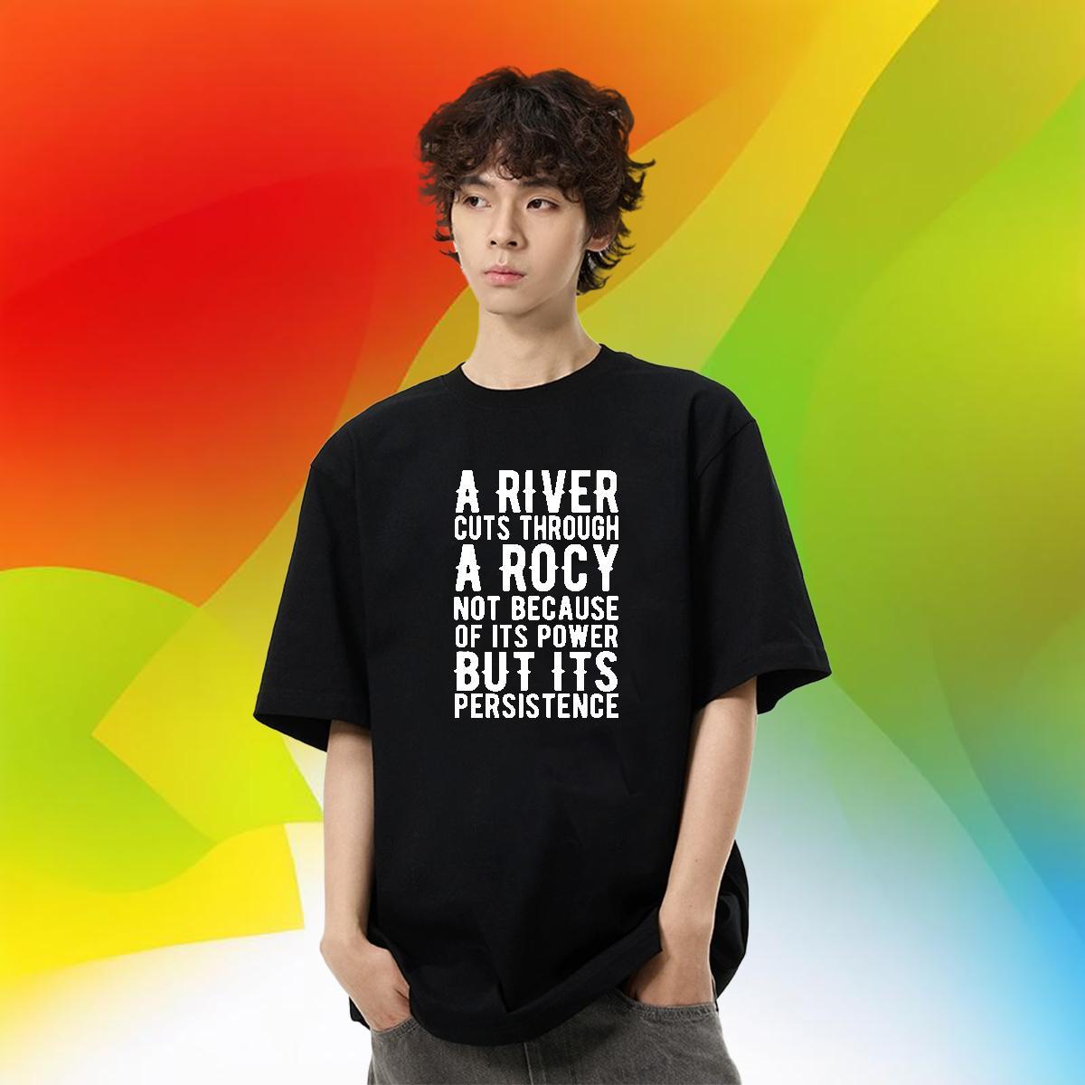 Soft Tshirts Beach 230g 100% Cotton Black White Short Sleeve O-Neck letter T Shirt For Man Brand Tops