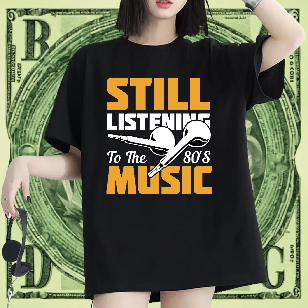Designer Nice Couples T Shirts 100% Cotton 230g music Casual Daily Wear Women T Shirts Round Neck Short Sleeve Custom Cartoon Top Tees