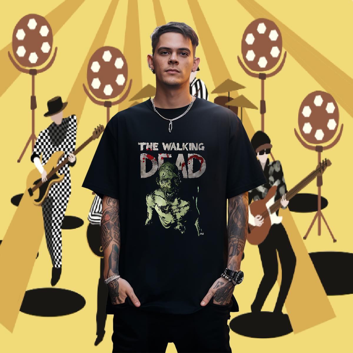 New Designer skull Men Tees 230g 100% Cotton Man T Shirts Custom Printing Casual Daily Wear Crew Neck Cool Tops Shirt