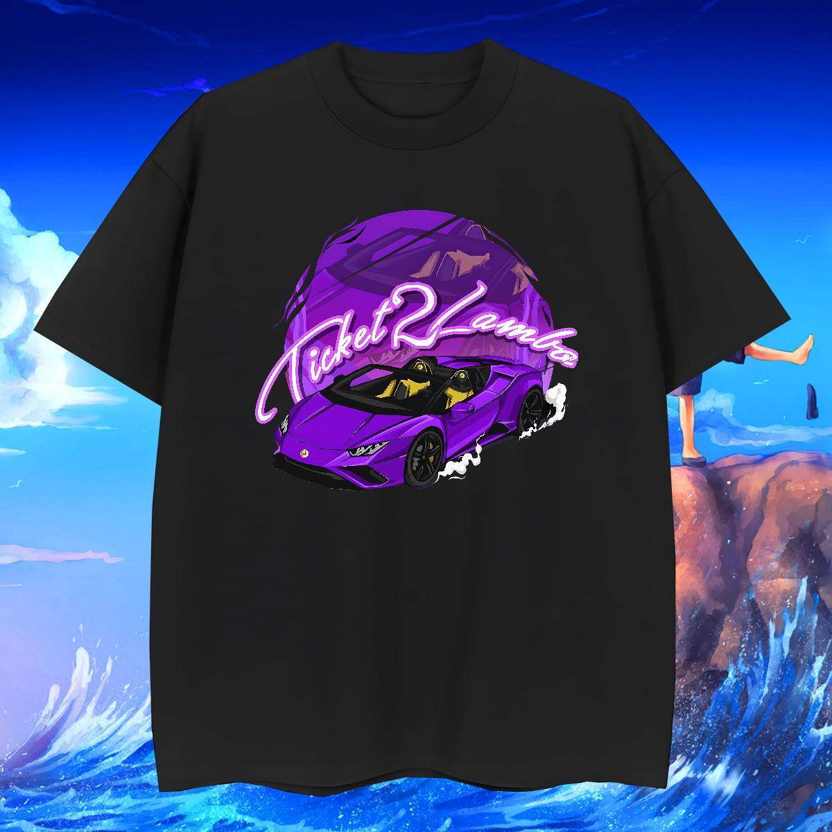 Brand Couples T Shirts Daily Outfit 100% Cotton 230g Custom Anime O-Neck Short Sleeve car T shirt Designer Top Tees
