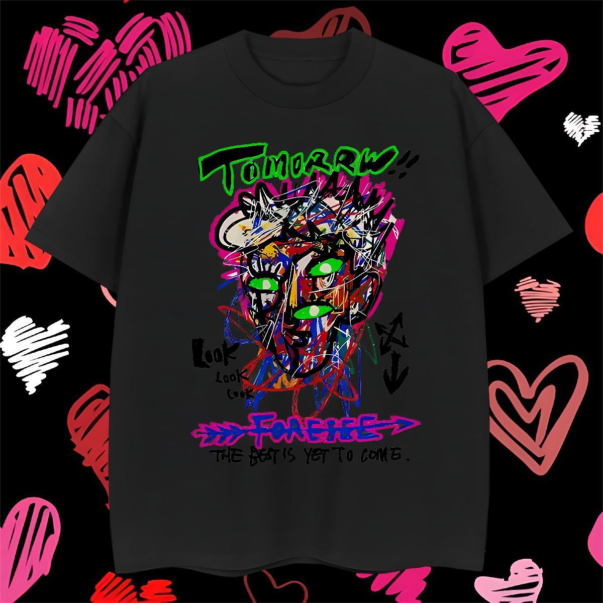 Custom tomorrw Tshirt for Man Woman 100% Cotton 230g Mens T Shirts Asian Size Street Breathable Short Sleeve Loose Tops Tees