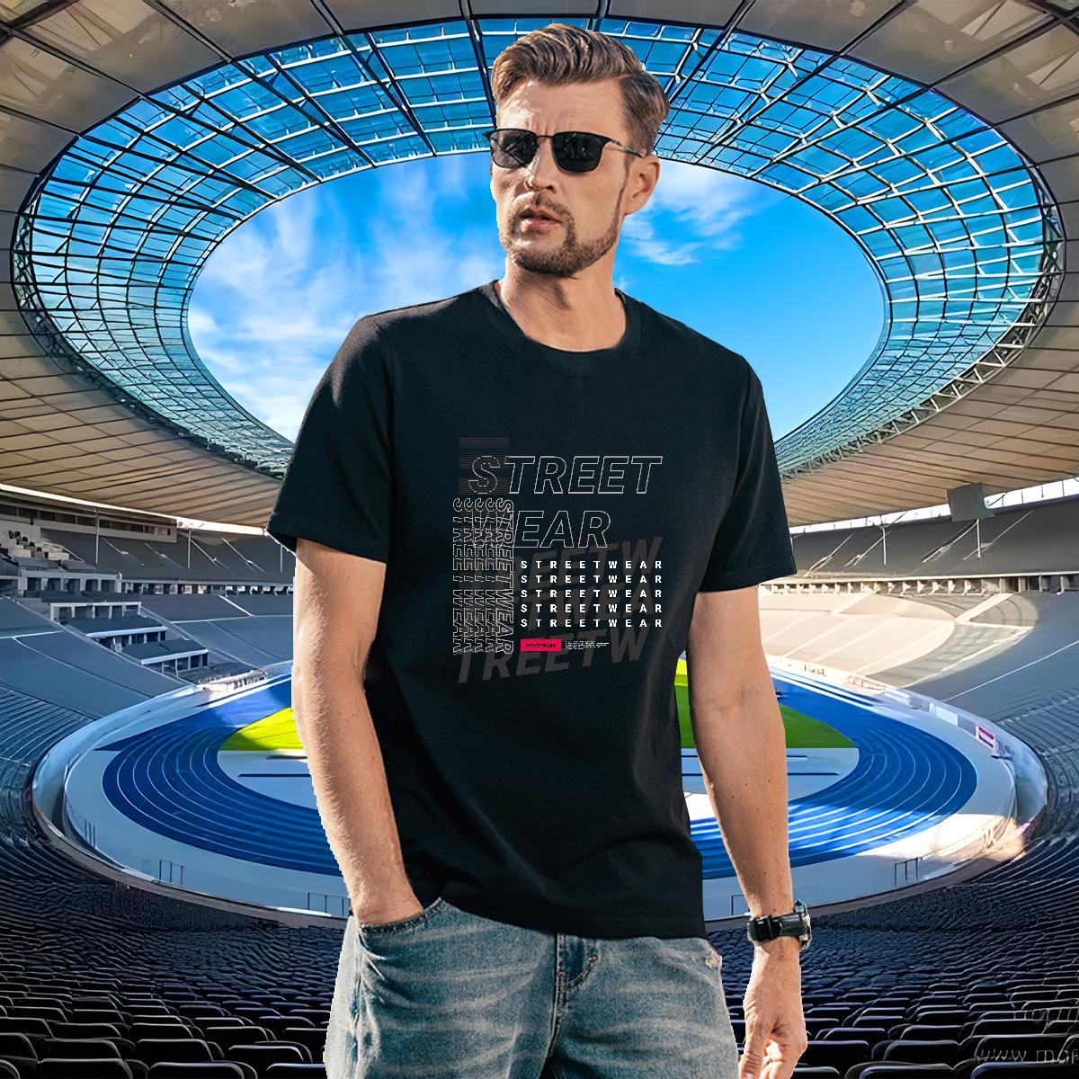 Loose Tshirt for Man Woman Outdoor 230g Pure Cotton DIY Printed Breathable Short Sleeve letter Men T Shirts Designer Tshirts