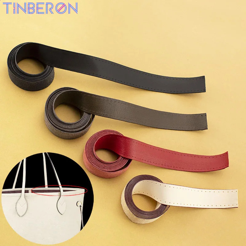 TINBERON Real Leather Bag Edge Strap DIY Handmade Application for Handbag Lower Arm Bag Replacement Side Strap Repair Kit Accessories 240821