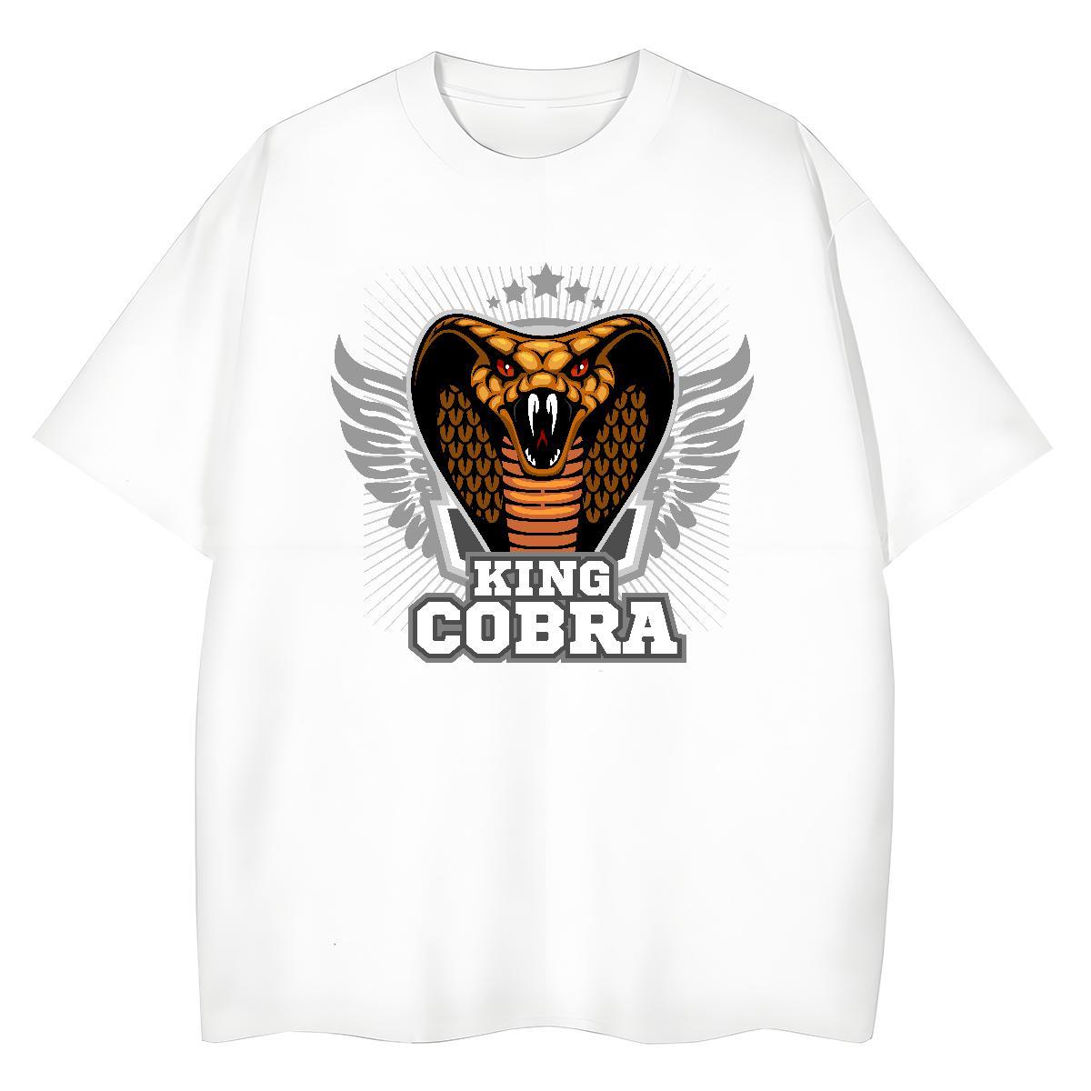2024 Casual T shirt Breathable Soft 230g Pure Cotton Tshirt for Man Woman Plus Size Custom cobra Street Casual Designer Tee Shirt