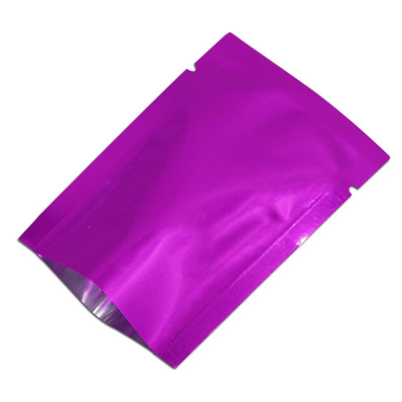 200pcs/Lot 5x7 cm Retail Multi-Color Open Top Mylar Foil Food Grade Smell Proof Packaging Bag Aluminum Foil Heat Sealer Pack Pouch Foil Hnjh