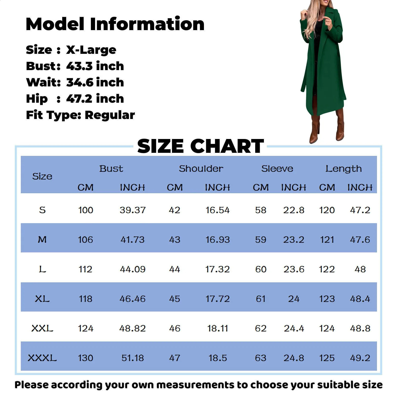 Womens Winter Woolen Coat Elegant Lapel Trench Coat Solid Color Long Jacket Work Tie Long Coat 240822