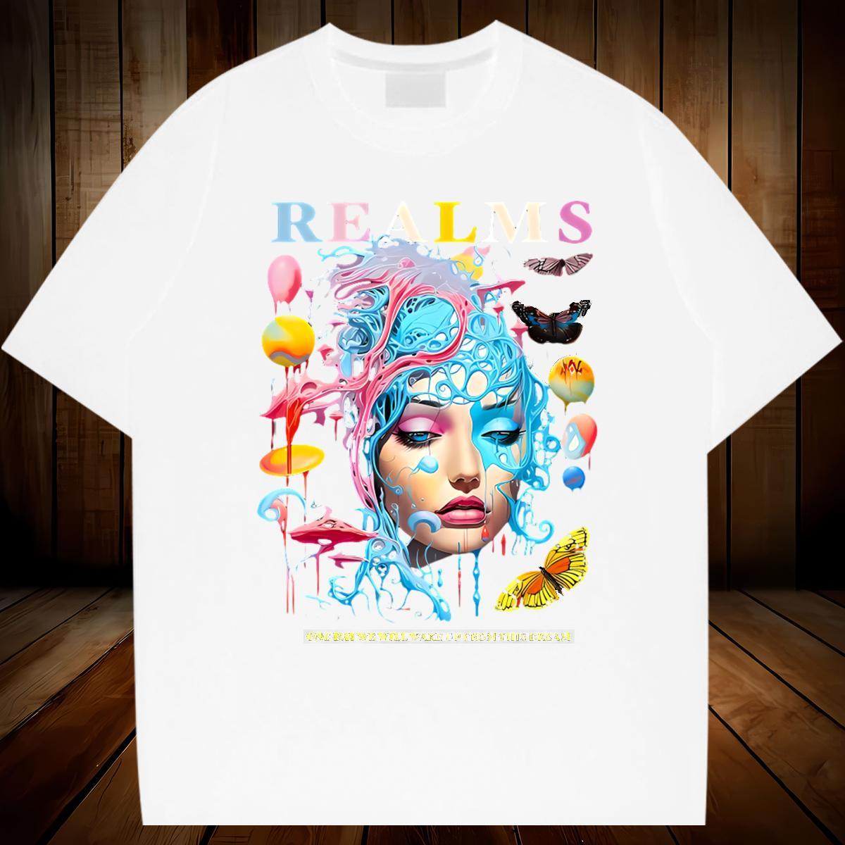 TOP Quality women T shirt Sport Men Tees 230g Pure Cotton Fashion New Breathable Crew Neck Plus Size Cartoon Wear