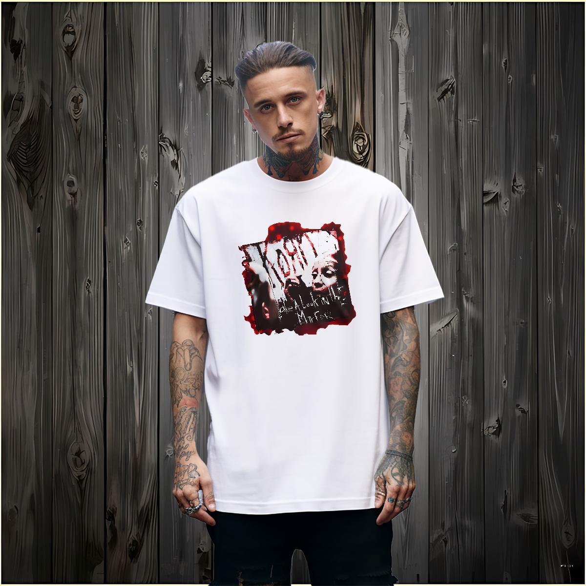 New Street Men Tees scary Breathable Short Sleeve 230g Cotton Men T Shirts TOP Quality Custom Print Plus Size Tops Shirt