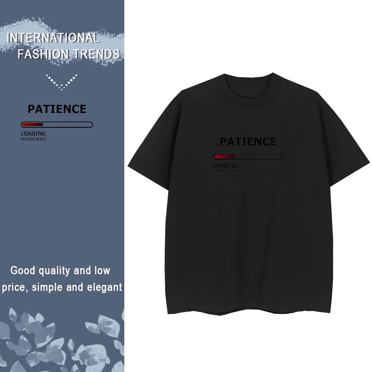 Lady Tshirt for Man Woman 230g Pure Cotton letter Sport T Shirt For Woman Crew Neck Breathable Oversized L-4XL Clothes Shirt