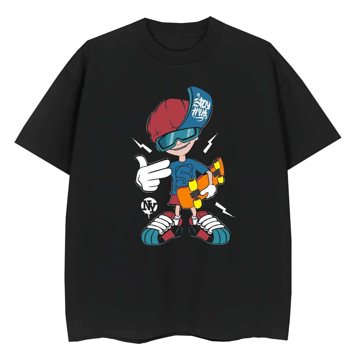 2024 T-Shirts for Women Short sleeve Soft 230g Pure Cotton Women Tshirts Custom Printed skateboarding Daily Wear Wholesale Tops Tees
