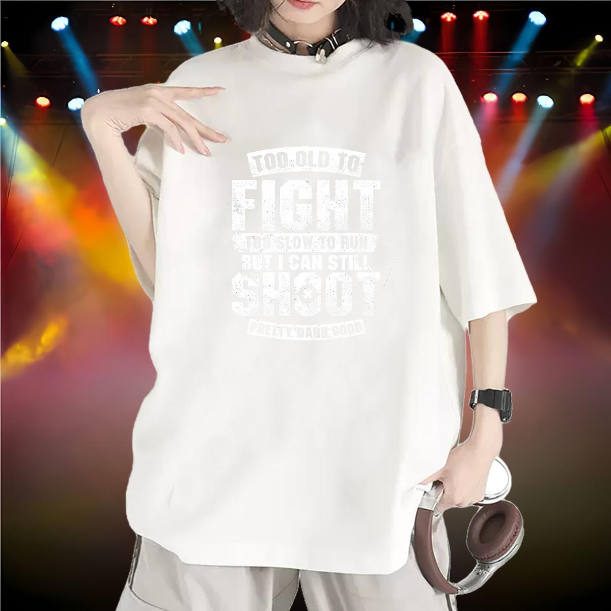 Free Shipping Lady T shirt 230g 100% Cotton letter Sports Casual Womens T Shirts Comfortable Black Oversized Polos
