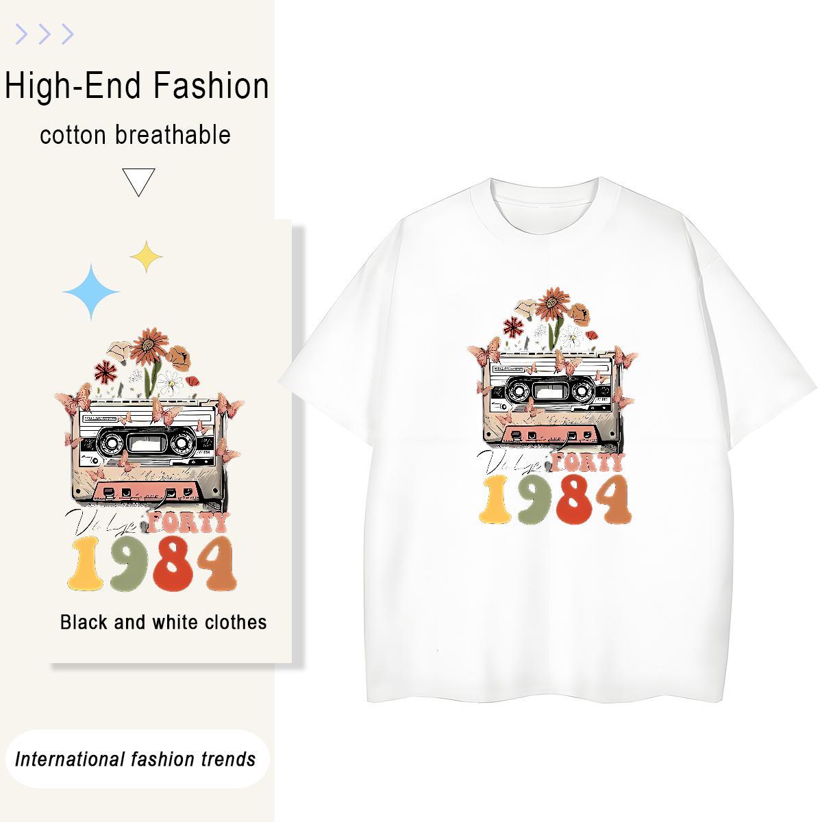 Popular Men Tees Street 230g 100% Cotton Custom Printing O-Neck Short Sleeve radio T-Shirts Free Shipping Tee Shirt
