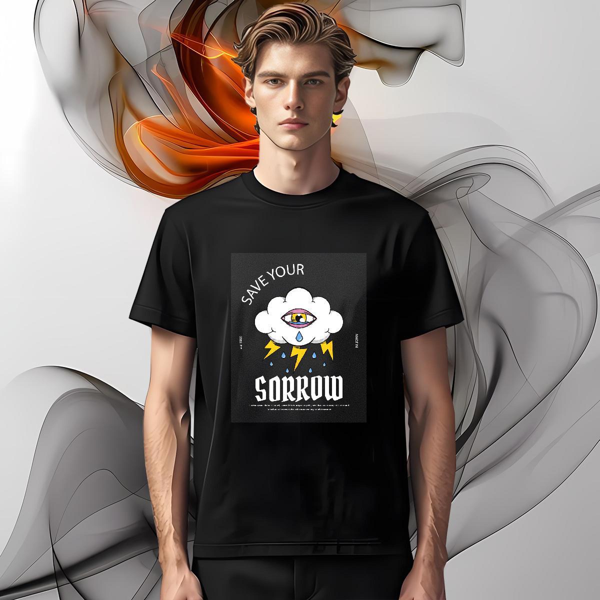 Unisex watching Men T Shirts Street Casual Couples T Shirts 230g 100% Cotton New Short Sleeve O-Neck Black Oversized Clothings