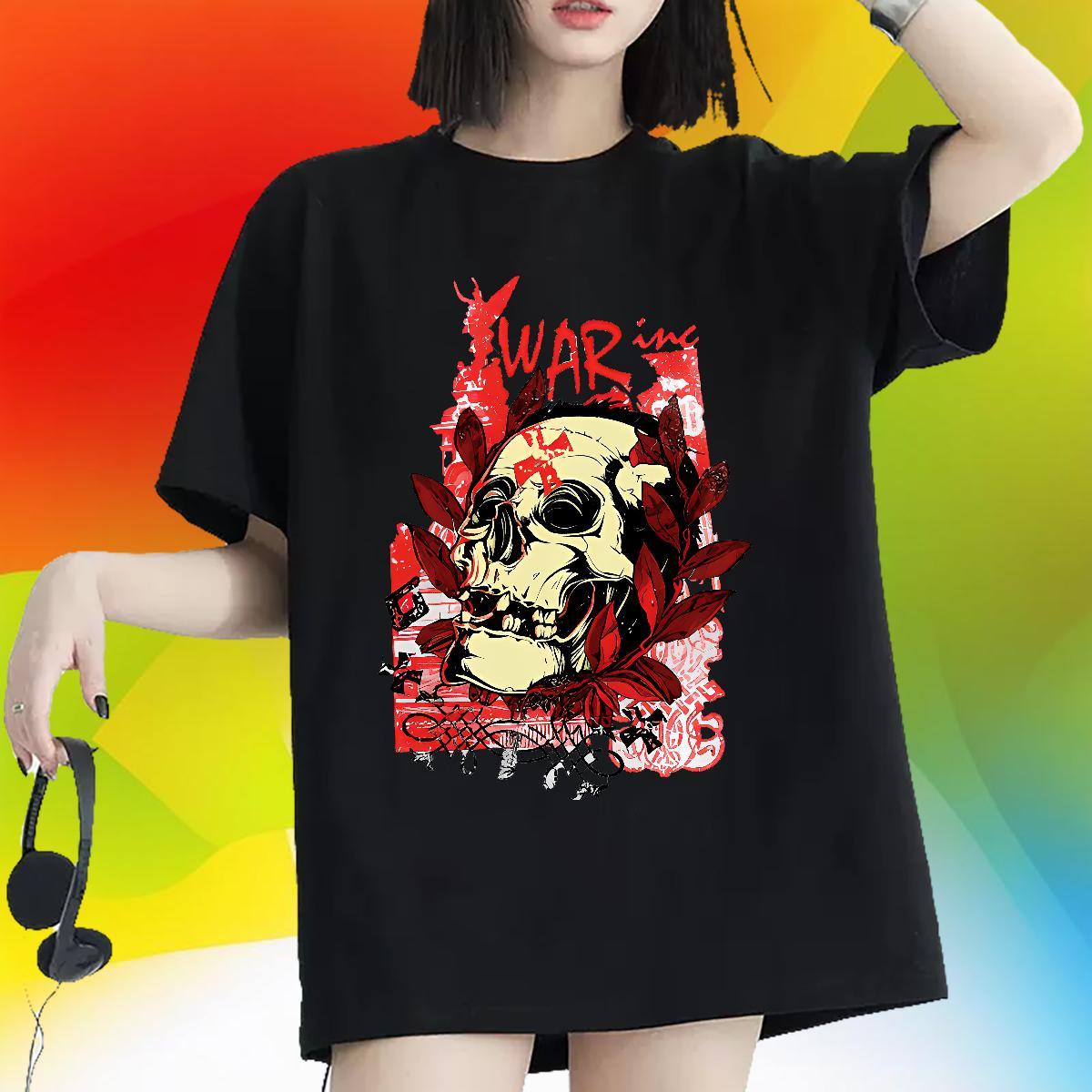 Designer Nice Unisex Tshirts 230g Pure Cotton scary Sports Street Wear T Shirts Women O-Neck Short Sleeve Plus Size Custom Top Shirts