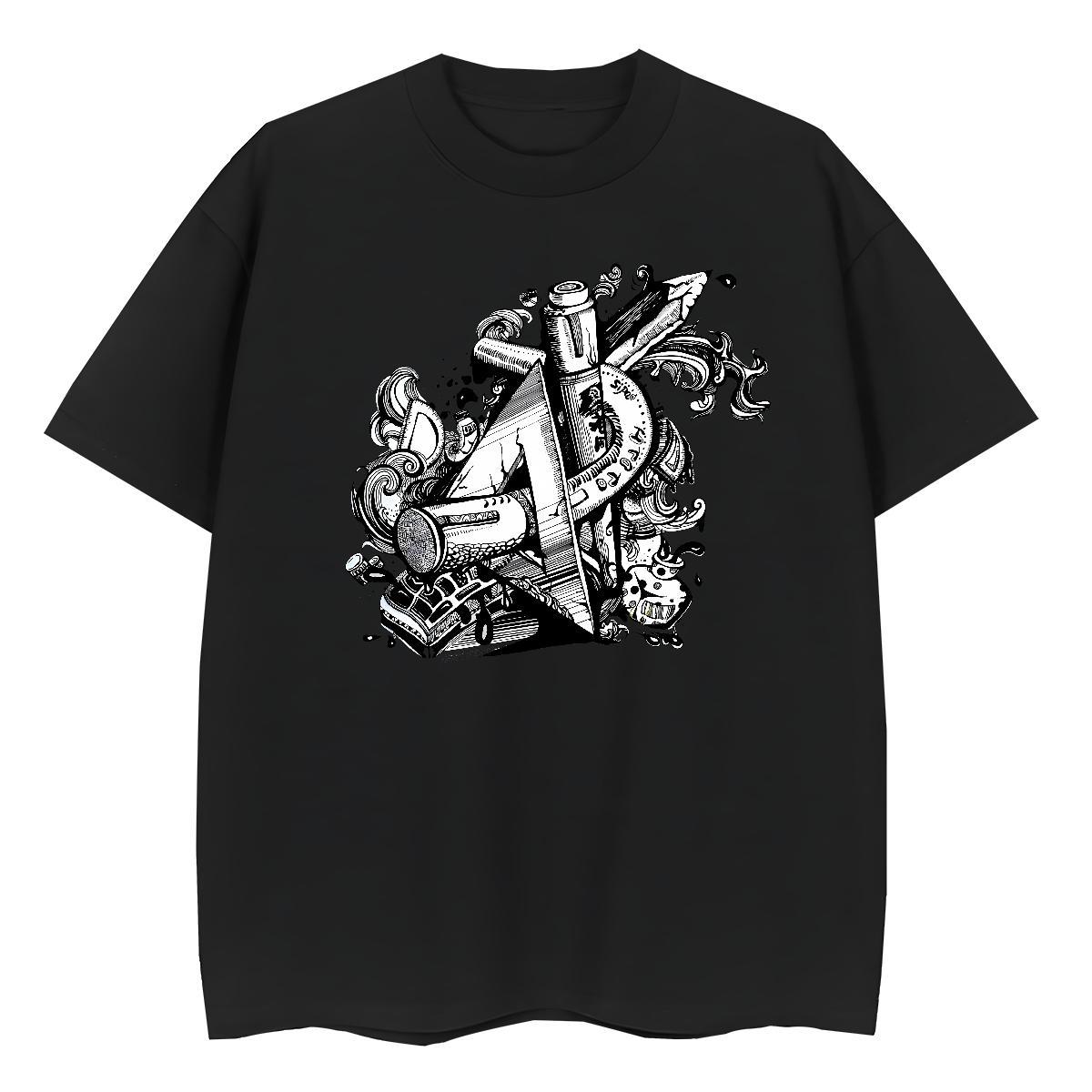 2024 Casual T Shirts Women 230g Cotton Short Sleeve O-Neck Hip Hop eye of the devil Woman Tshirt Unisex White Plus Size Tops Tees