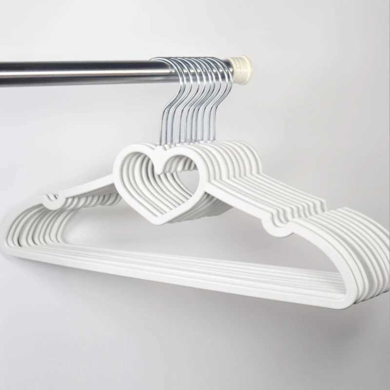Hanger Coat ABS Pattern Durable Clothes 10PCS Hanger Hanger Heart For Adult Children Clothing Hanging Supplies (Pink)