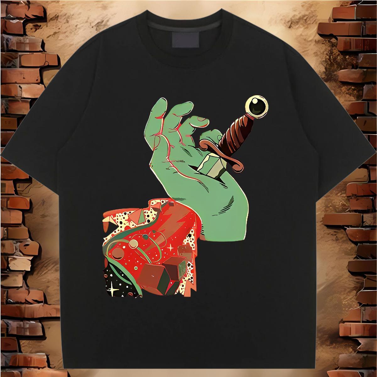 Nice Unisex Tshirts 230g Pure Cotton painting Beach Womens T Shirts Short Sleeve O-Neck Skull Clothes