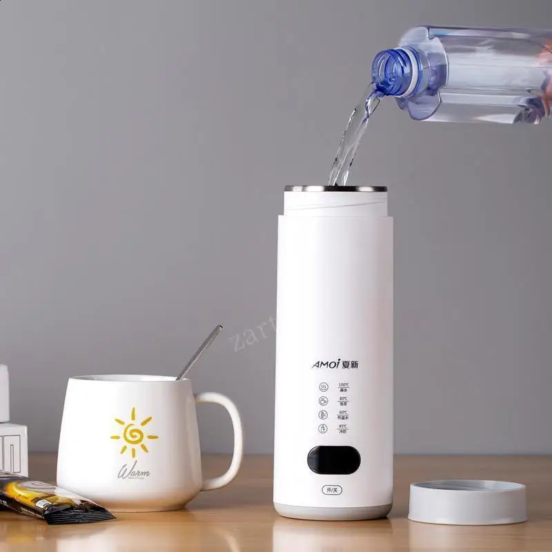 400ml Baby Milk Warmer LED Portable Water Botlle Travel Milk Tea Thermal Heater Kettle Baby Bottle Warmer 240812