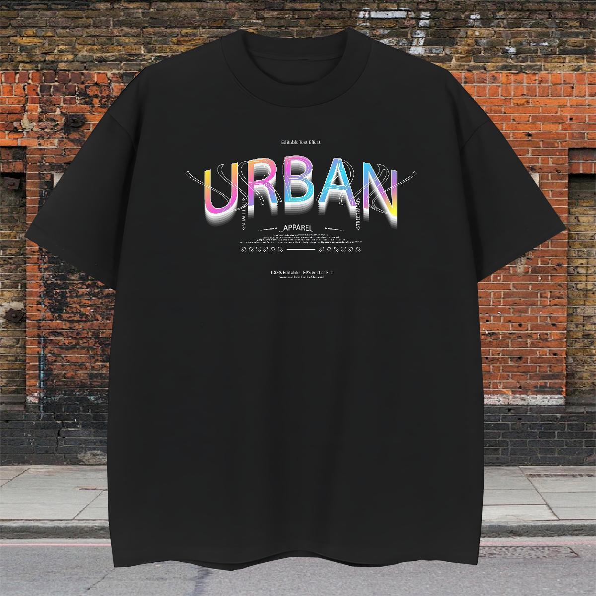 TOP Quality Men Clothes T-Shirt Casual 100% Cotton 230g Custom Big Size Breathable Short Sleeve URBAN Men T Shirts New Designer Tees
