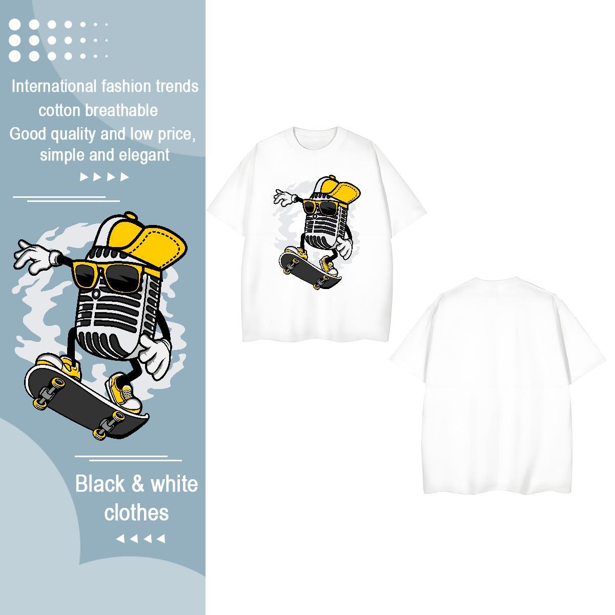 Casual New Women T Shirts Breathable Soft 230g Pure Cotton Couples T Shirts Custom Printed skateboarding Sport Nice Top Tees