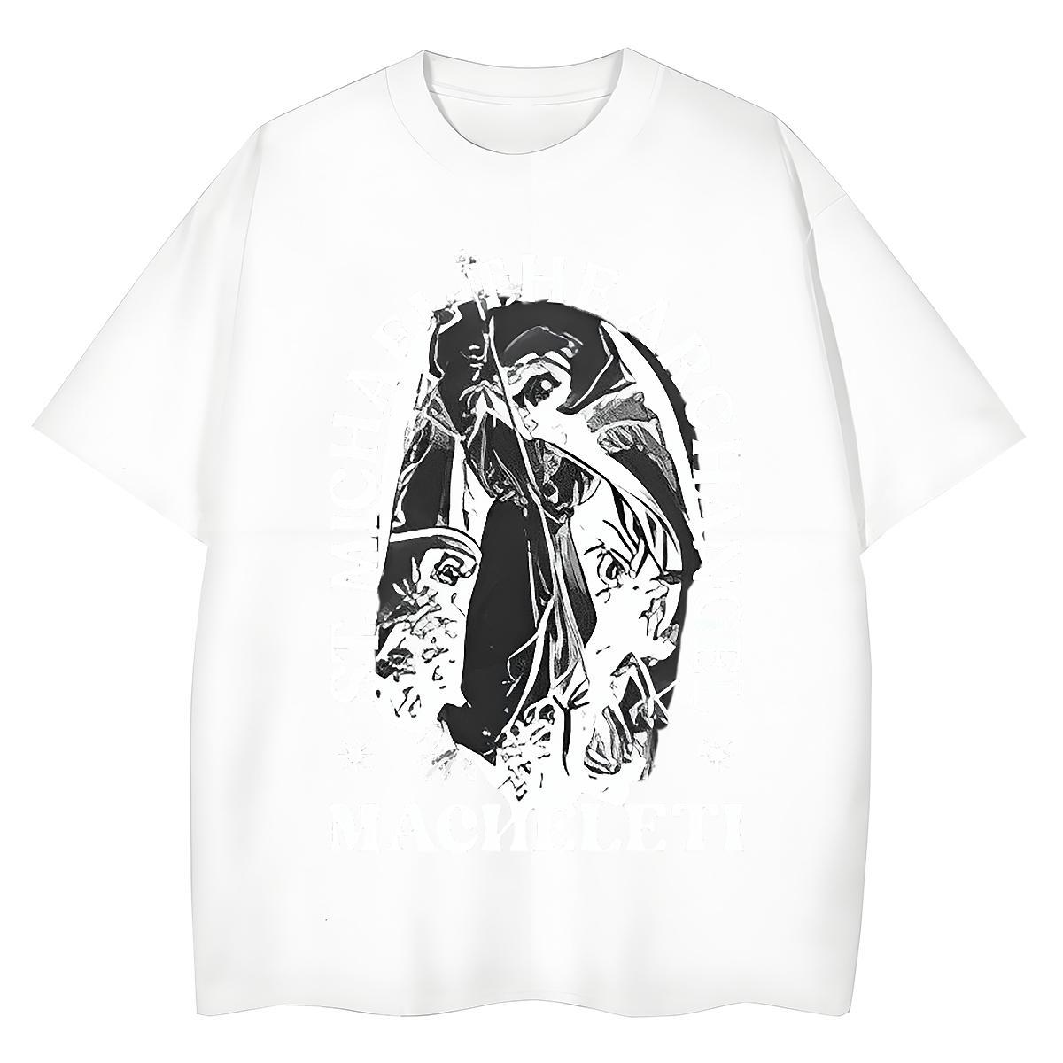 Popular Women Tshirts 230g 100% Cotton scare Street Wear T-Shirts for Women Crew Neck Breathable Customized Print Tee Shirt